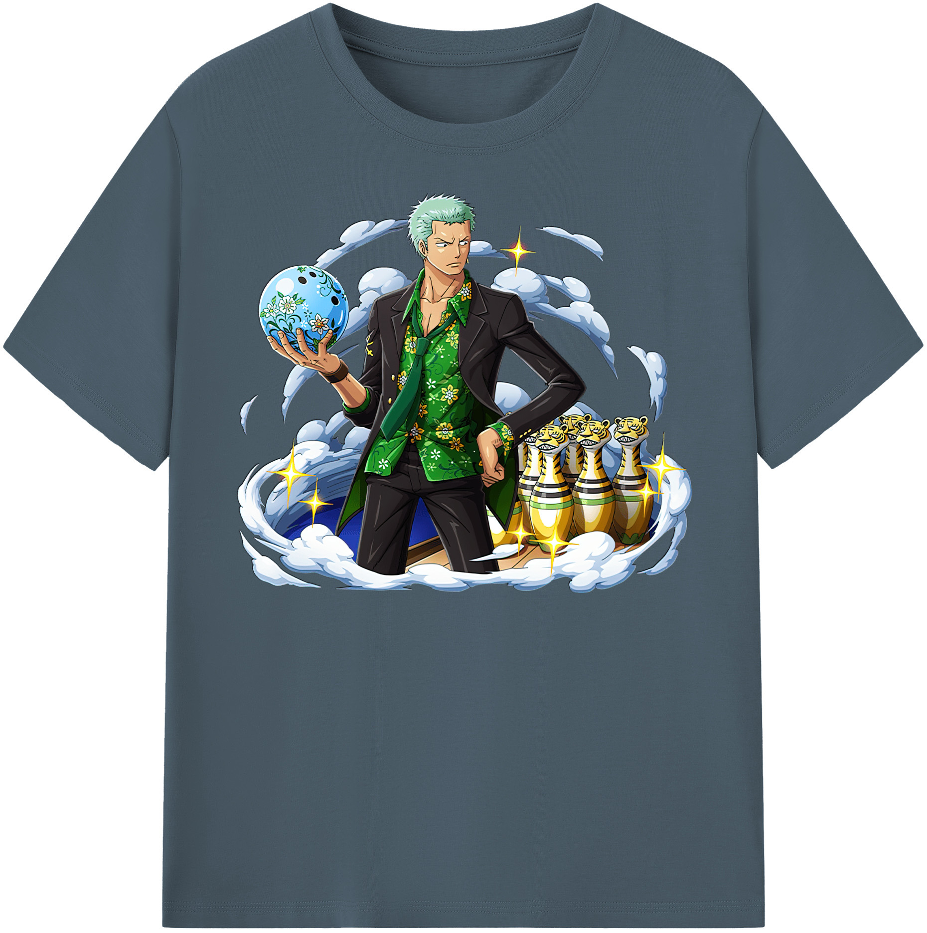 ワンピース ロロノア・ゾロ ONE PIECE Roronoa Zoro 綿100％半袖Tシャツ（フロントプリント）